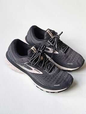 Brooks Ghost 13 Running Shoes Women's Size 8 B Gray Violet Pink Neutral Cushion